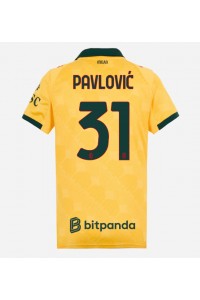 Fotbalové Dres AC Milan Strahinja Pavlovic #31 Dámské Třetí Oblečení 2025-26 Krátký Rukáv